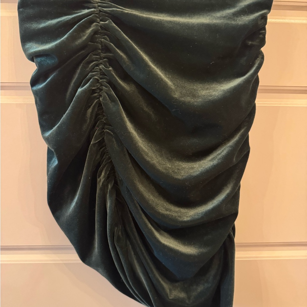 Express Deep Green Velvet Skirt
